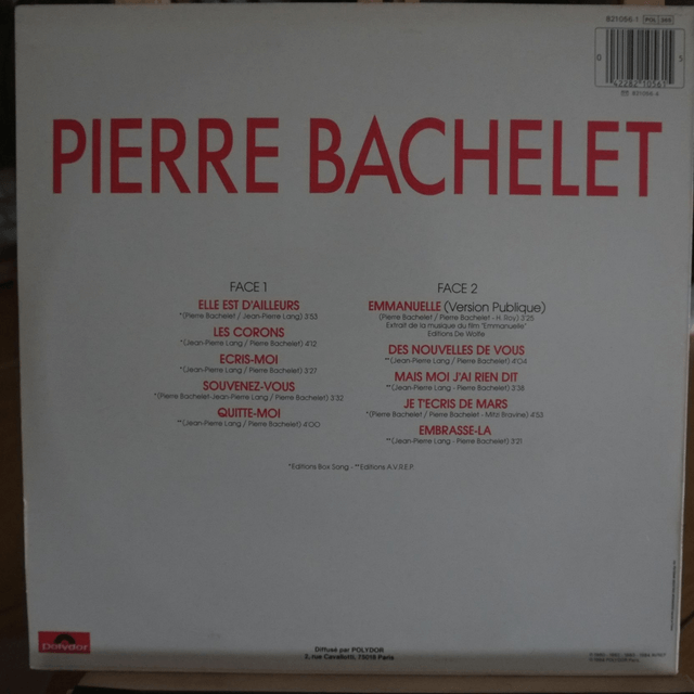 PIERRE BACHELET - Succès