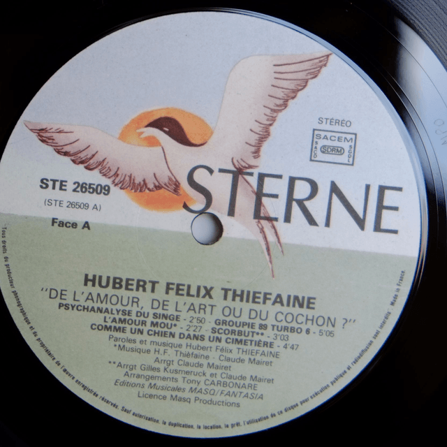 HUBERT FELIX THIEFAINE - De l'amour de l'art et du cochon