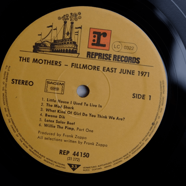 THE MOTHERS - Fillmore east - june 1971