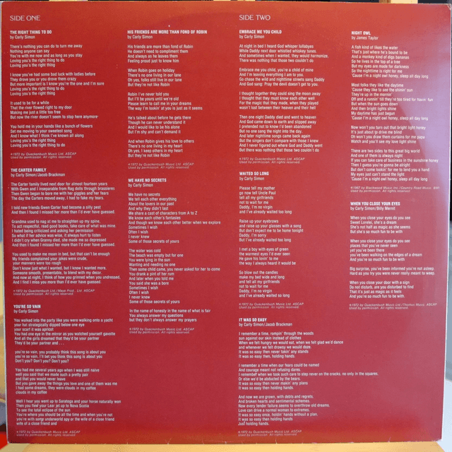 Carly Simon - No secrets