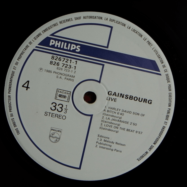 SERGE GAINSBOURG - Live