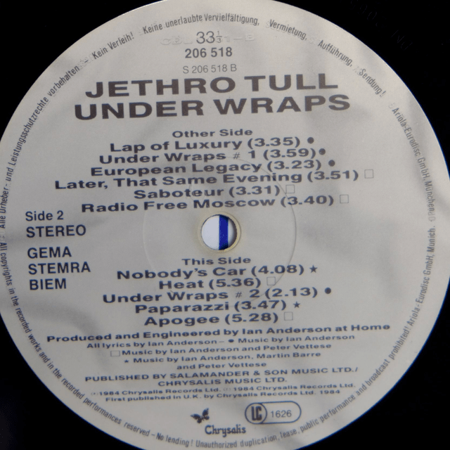 JETHRO TULL - Under wraps
