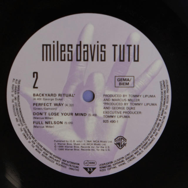 MILES DAVIS - Tutu