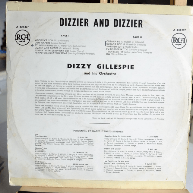 DIZZY GILLEPSIE - Dizzier and Dizzier
