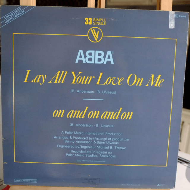 ABBA - Lay all your love on me