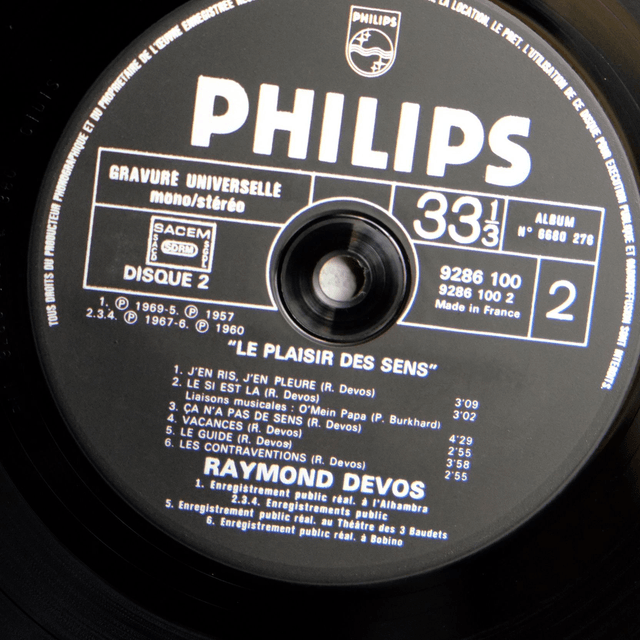 RAYMOND DEVOS - Le plaisir des sens