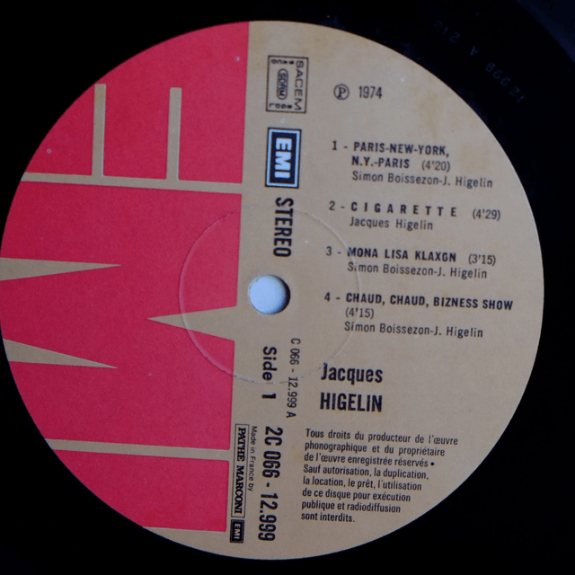 JACQUES HIGELIN - higelin bbh75