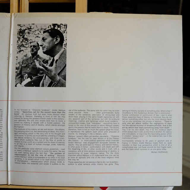 ANDRE MALRAUX - Discours historiques