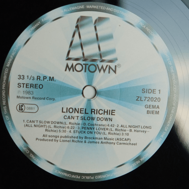 LIONEL RICHIE - Can't slow down