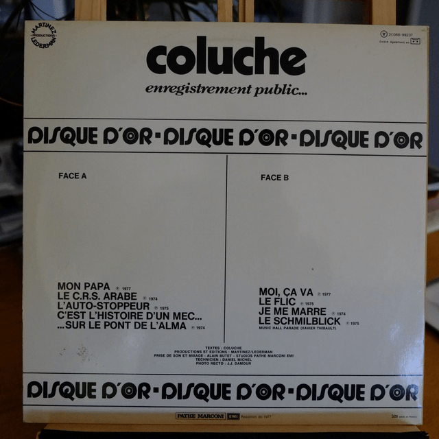 COLUCHE - Disque d'or