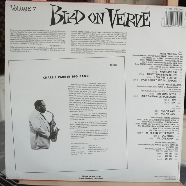 CHARLIE PARKER - Big band volume 7