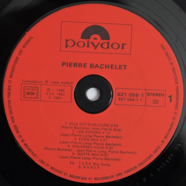 PIERRE BACHELET - Succès