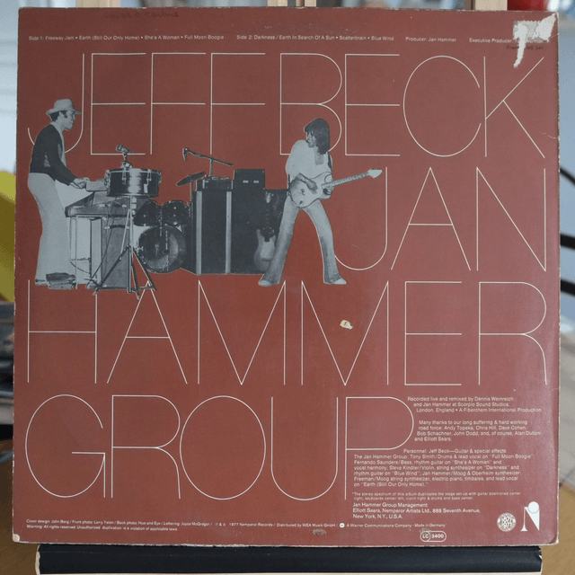 Jeff Beck with the Jan Hammer group live