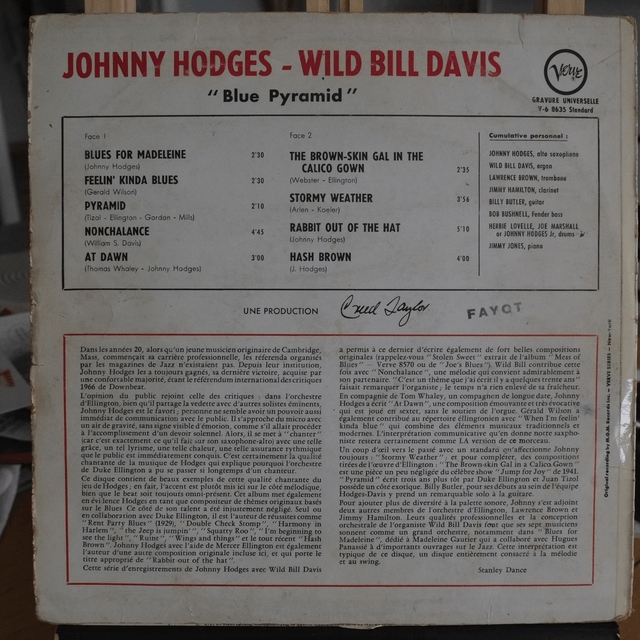 Johnny Hodges -Wild Bill Davis
