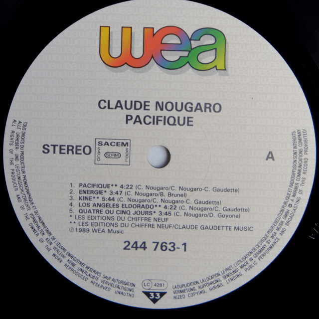 CLAUDE NOUGARO - Pacifique