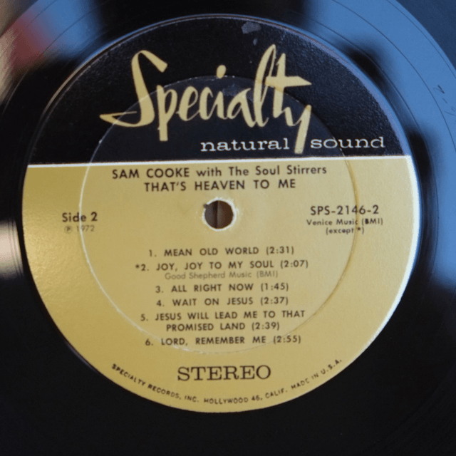 SAM COOKE with the SOUL STIRRERS - That's heaven to me