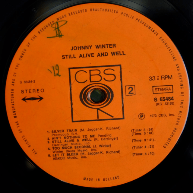 JOHNNY WINTER - Still alive and well