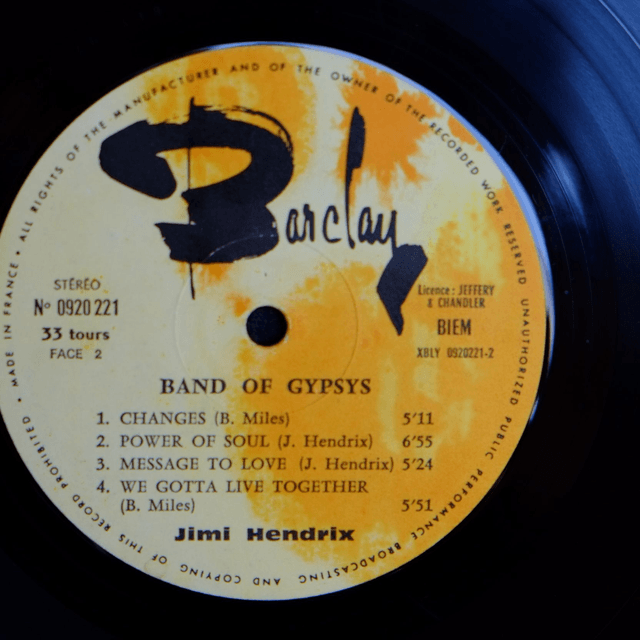 JIMI HENDRIX - Band of Gypsys