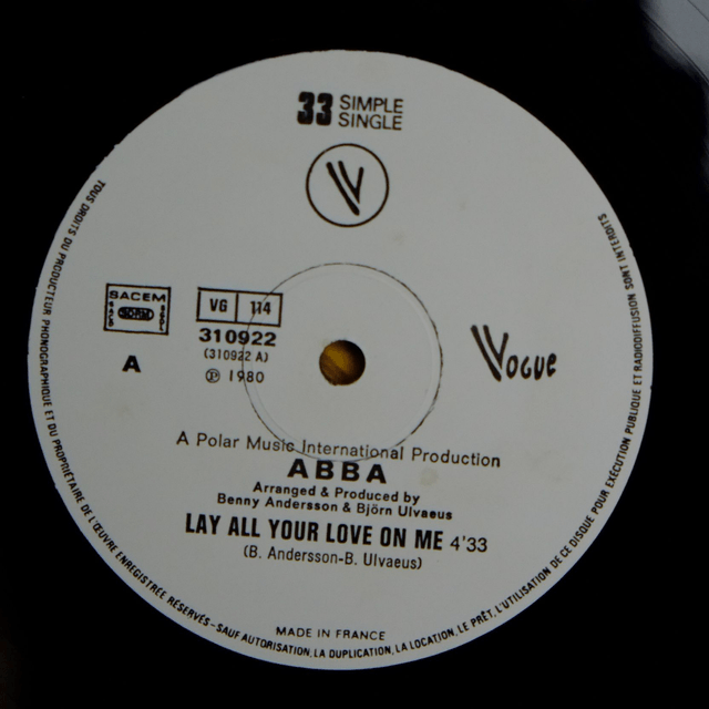 ABBA - Lay all your love on me