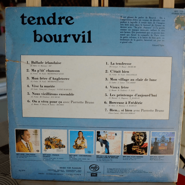 BOURVIL - Tendre Bourvil