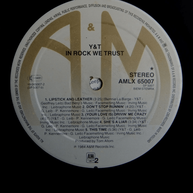 Y&T - In rock we trust