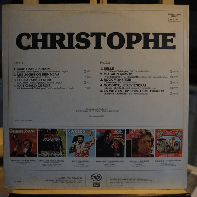 CHRISTOPHE - Les paradis perdus