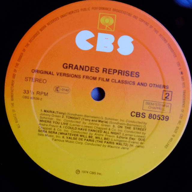 GRANDES REPRISES - Original versions from film