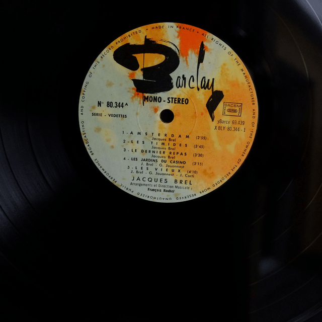 JACQUES BREL - Enregistement public